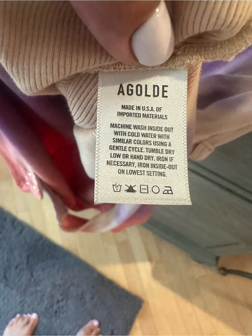 AGOLDE Tie-Dye Scoop Neck Tank Top - Yellow/Purple/Orange